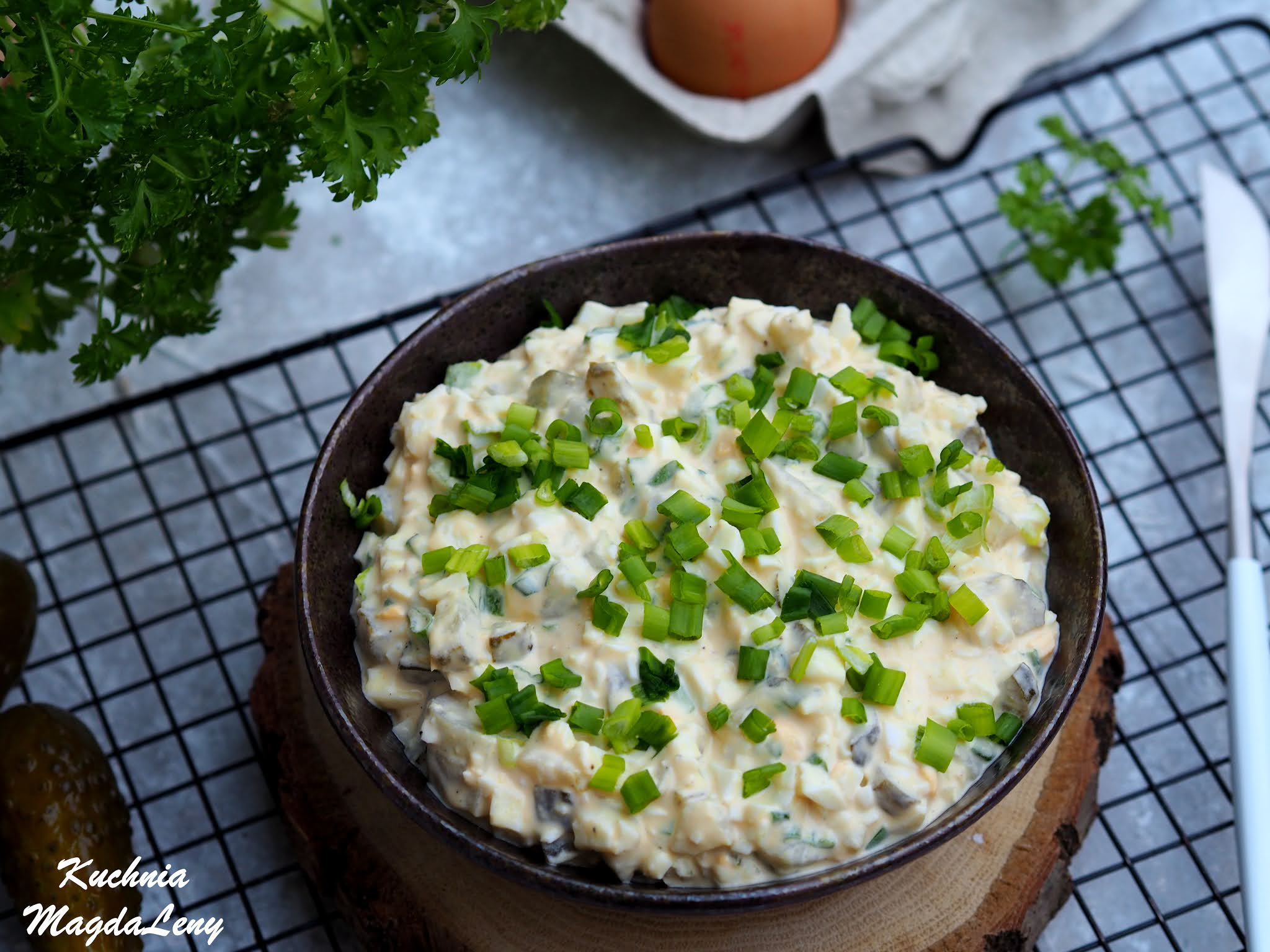 Pasta jajeczna z ogórkiem kiszonym