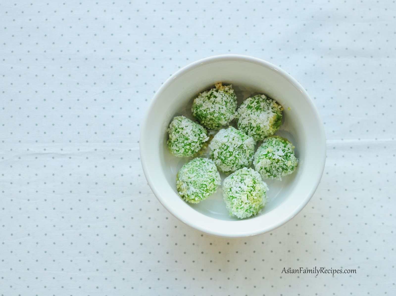 Asian Family Recipes Klepon Or Indonesian Mochi With Coconut Sugar Filling