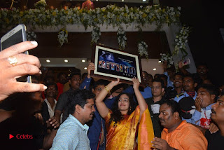 Actress Nithya Menen Pictures in Silk Saree at Kalamandir 25th Store Launch  0015