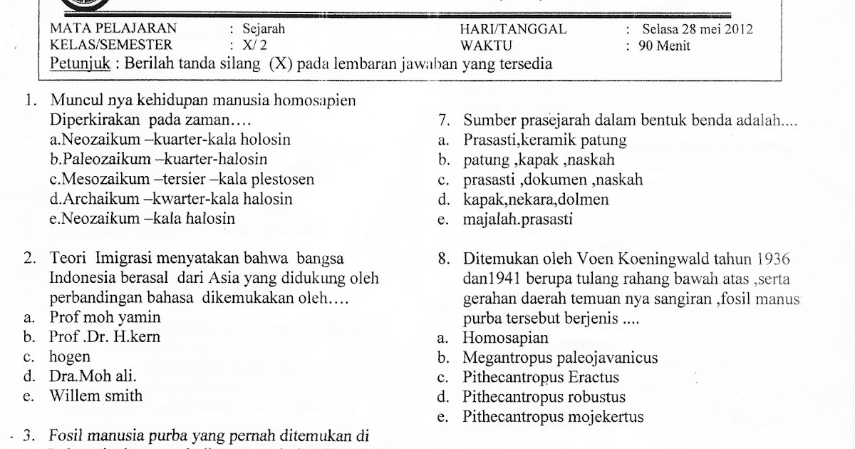 Best Contoh Soal Tes Mutasi Sma Kelas 10 Best Contoh Soal Tes Mutasi Sma Kelas 10