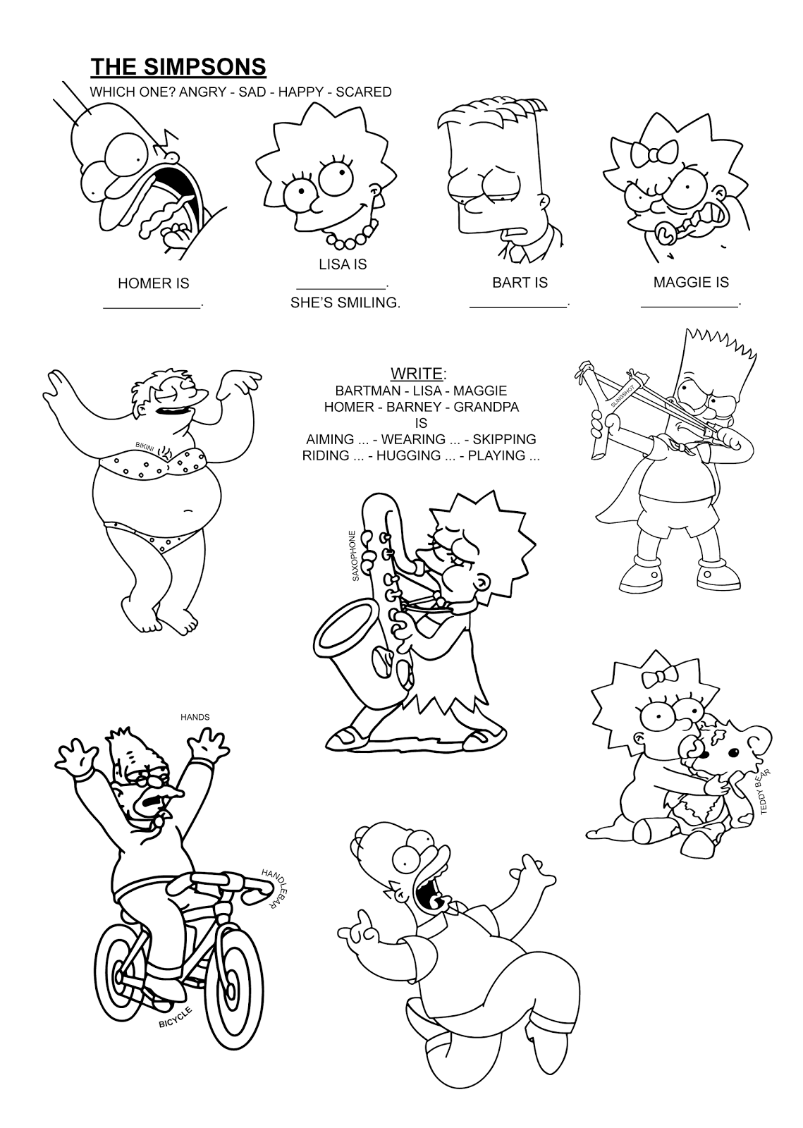 Paginas Para Colorear Originales Original Coloring Pages Simpsons