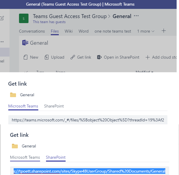 Teams sharing files with external nonteams members