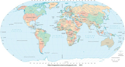 Mapa-mundi ecuador, tropico de cancer, circulo polar