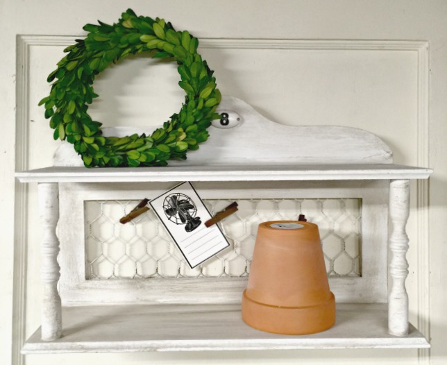 Repurposed Chicken Wire Shelf Homeroad