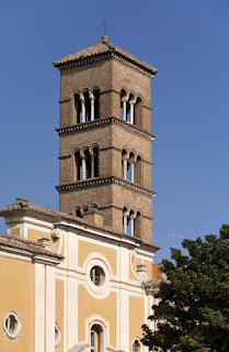 The campanile of the Basilica of San Sisto Vecchia, where Gregory XIII was priest