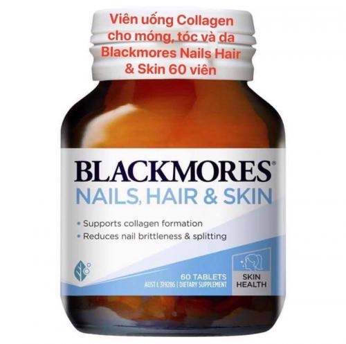 Viên uống hỗ trợ đẹp da, móng và tóc – Blackmores Nails Hair Skin – 60 viên