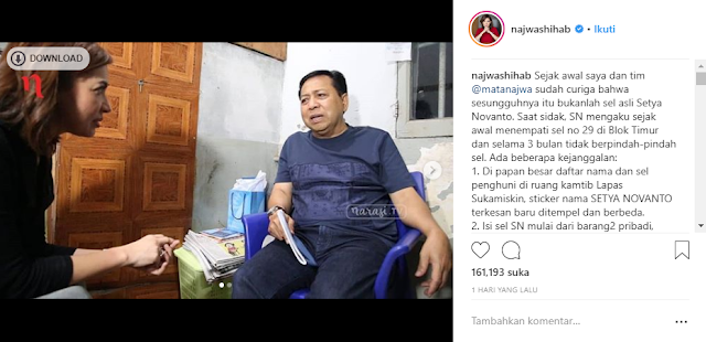 Ditemukan Parfum Perempuan Hingga Cat Rambut, Begini Kondisi Sel Tahanan Setya Novanto