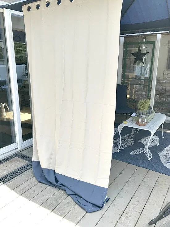 Outdoor gazebo curtain
