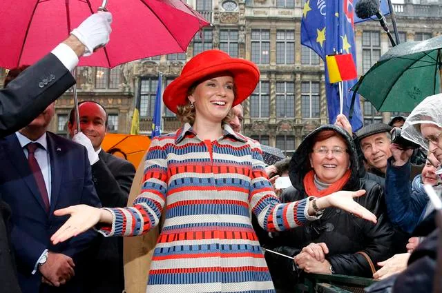 Queen Mathilde of Belgium visited the adapted work company Le Perron in Liege