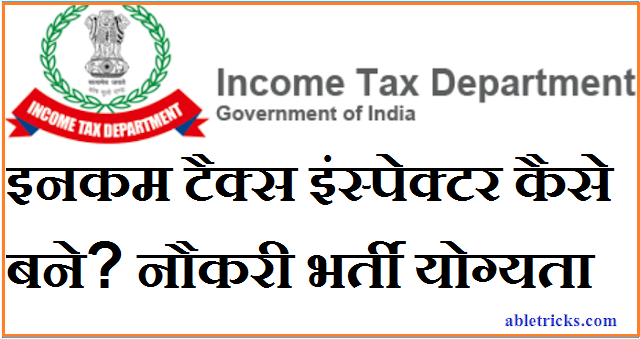 Income tax inspector job details