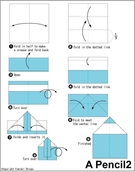 පැන්සලක් හදමු (Origami Pencil 2) - Your Choice Way