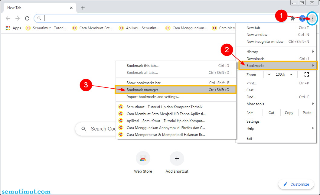 Cara Export Bookmark Google Chrome (+Import ke Firefox) SemutImut