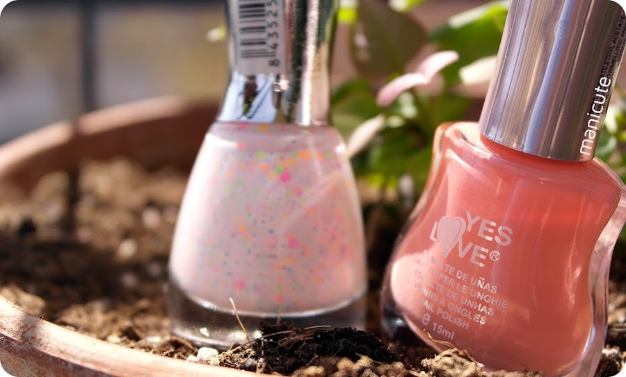 yes love neon glitter nail art