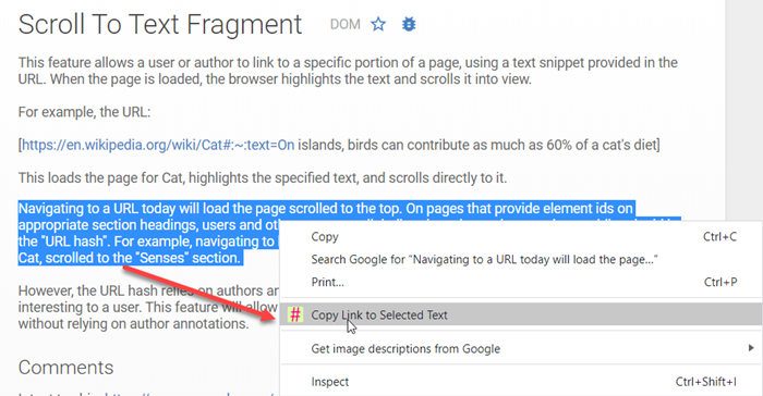 Ссылка на расширение Text Fragment Chrome