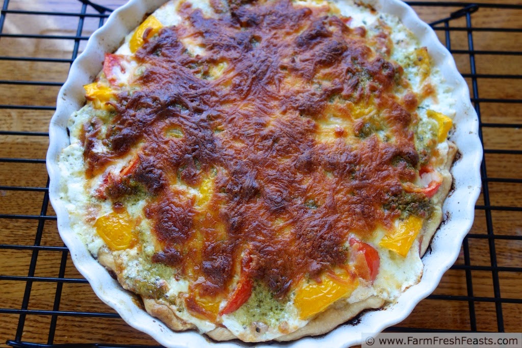 Farm Fresh Feasts: Heirloom Tomato and Garlic Scape Pesto Tart {Get to ...