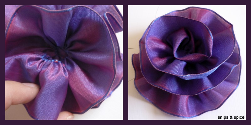 Snips & Spice: Wired-Edge Ribbon Rose - Super Easy!