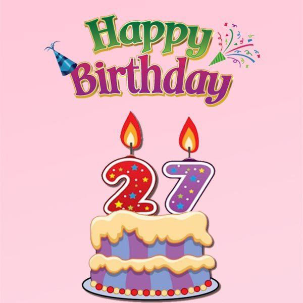 Happy 27th Birthday Wishes Image.