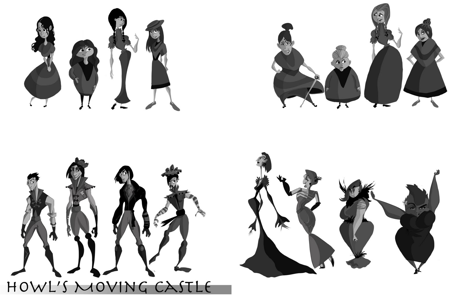 Spencer Epps Art: Howl's Moving Castle Characters Re-Imagined