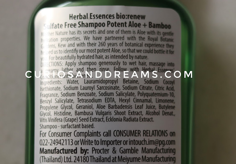 Herbal Essences Aloe + Bamboo Shampoo, Herbal Essences Aloe + Bamboo Shampoo review, Herbal Essences india, Herbal Essences shampoo review Herbal Essences Aloe + Bamboo Shampoo, Herbal Essences Aloe + Bamboo Shampoo review, Herbal Essences india, Herbal Essences shampoo review