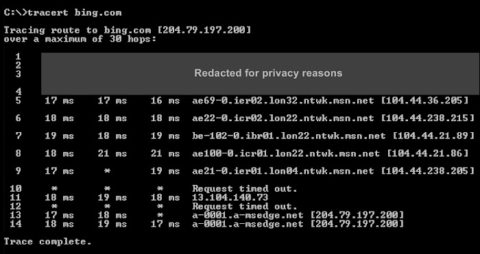 Bing Traceroute
