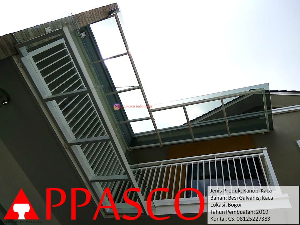  Kanopi  Kaca Teras Balkon Lantai  2 di Bogor Kanopi  Kaca Tempered 