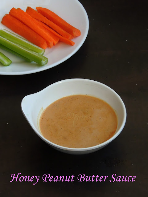 Honey Peanut butter dipping sauce