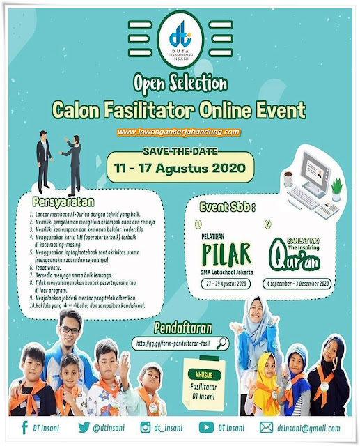 Lowongan Kerja Bandung Fasilitator Online Event
