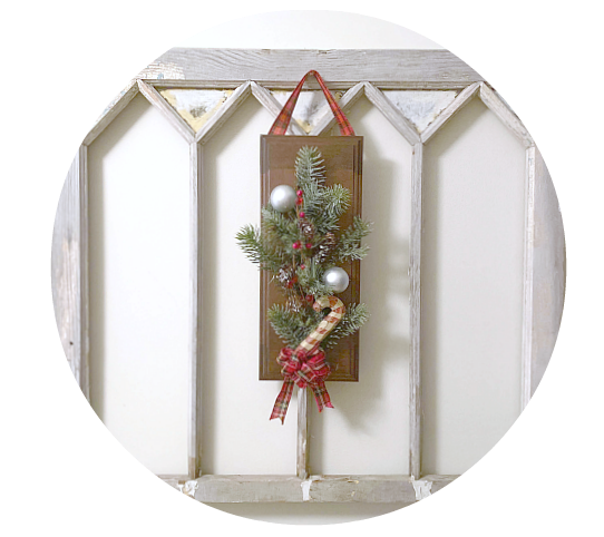 Last Minute Cabinet Door Christmas Wreath