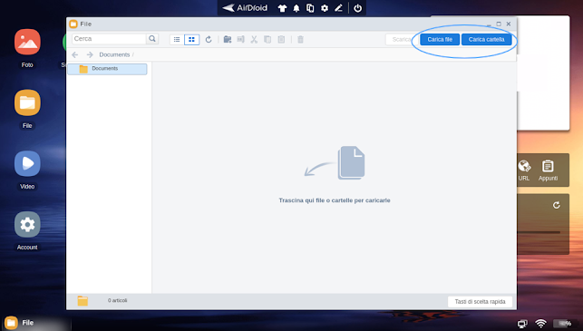 AirDroid trasferimento file