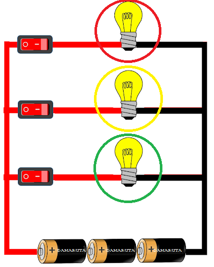 Rangkaian listrik lampu lalu lintas