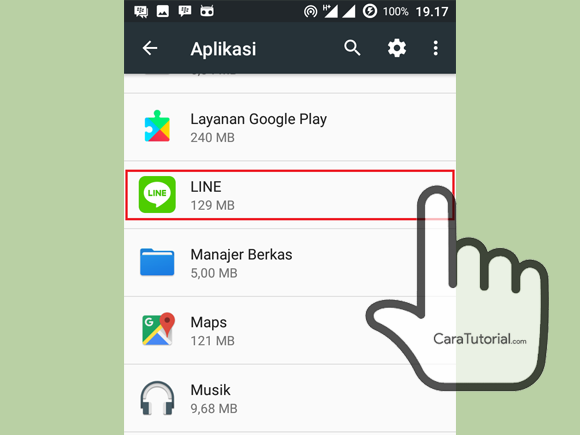Setelan Aplikasi LINE for Android