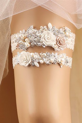 Garter - Skipping Traditions This one of the least favorite traditions of many couples. It's rather embarrassing to have - wedding ideas - white garter - wedding planning - services provided by wedding planners in Philadelphia PA - wedding planners capable - wedding ideas blog by K'Mich