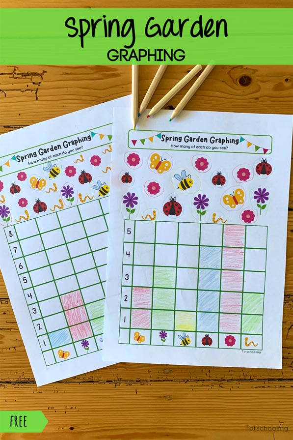 Spring Garden Graphing for Preschool and Kindergarten Totschooling