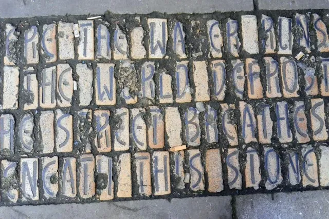 Things to do in Manchester UK - sidewalk poetry