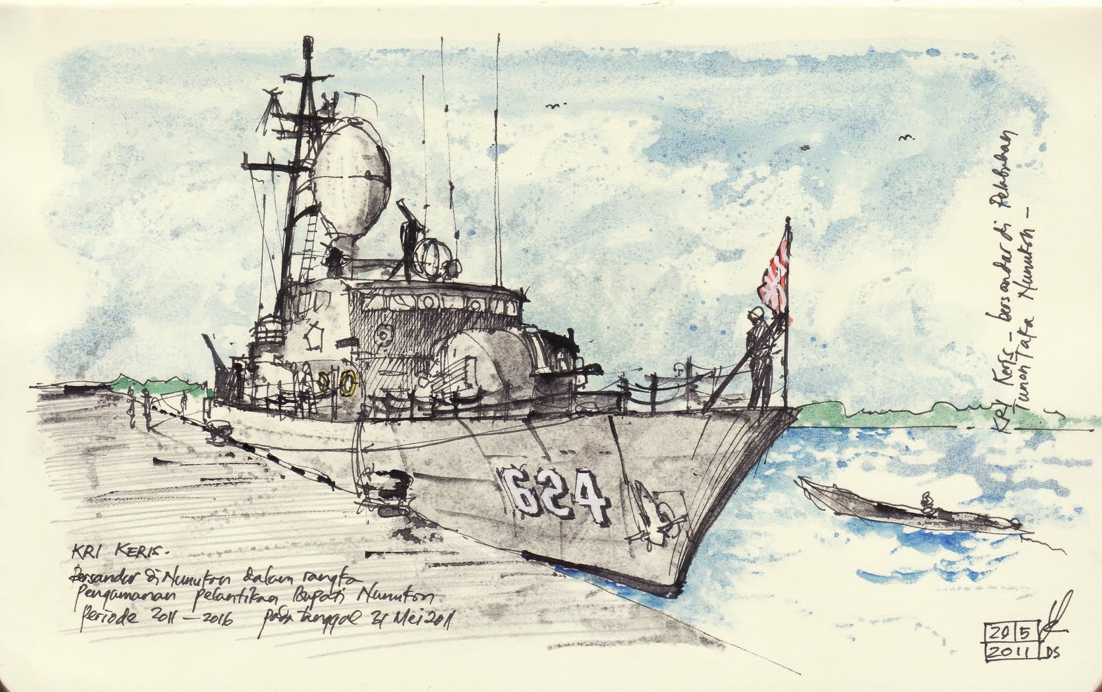Indonesias Sketchers Warship At Tunon Taka Harbor Nunukan