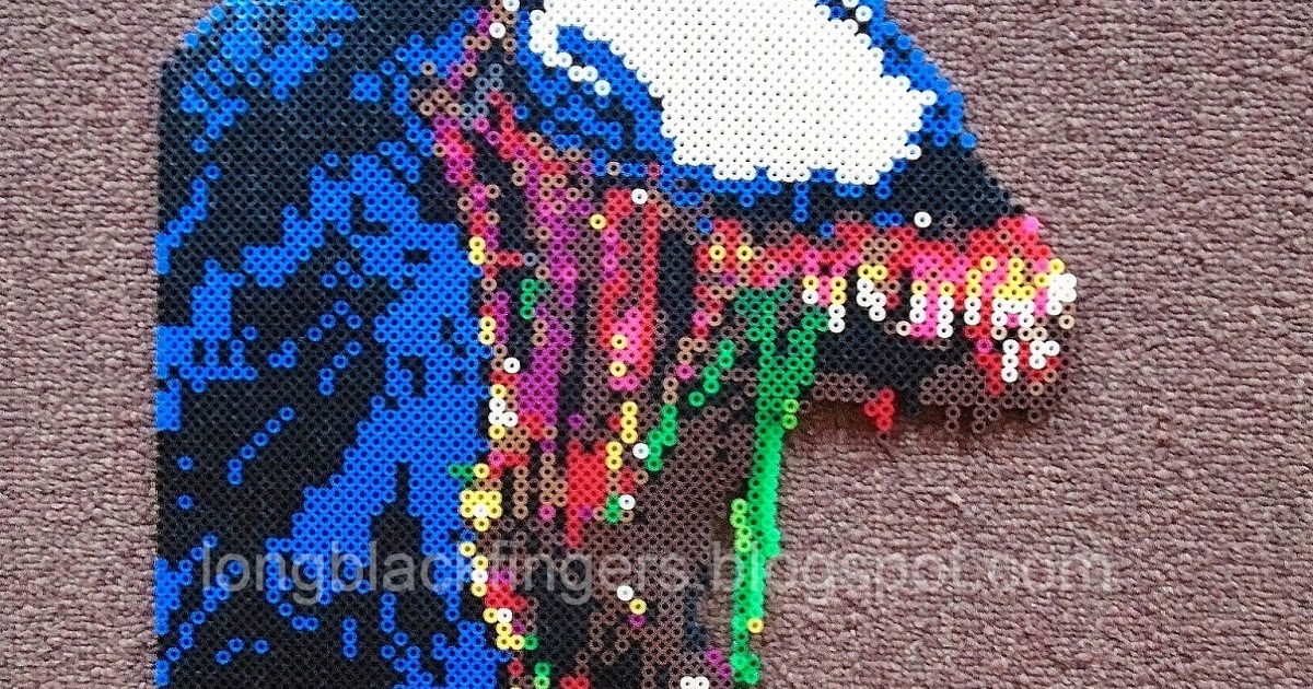 Long Black Fingers Venom Perler Bead