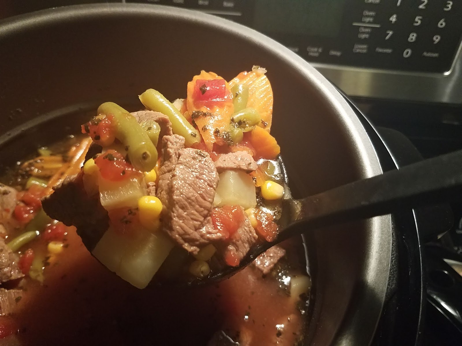 Tomato Basil Beef Soup