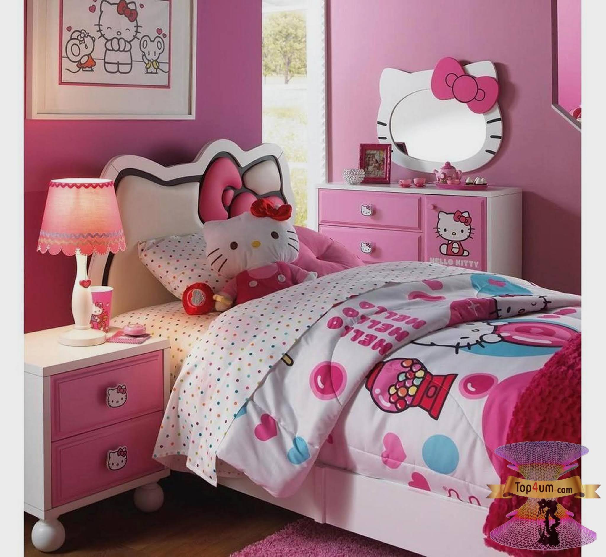اروع تصاميم وأشكال غرف اطفال هيلو كيتي كامله للبنات 2021 اروع تصاميم وأشكال غرف اطفال هيلو كيتي كامله للبنات 2021