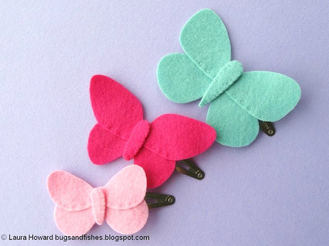 Felt Butterfly Hair Clips Felt Butterfly Hair Clips Tutorial