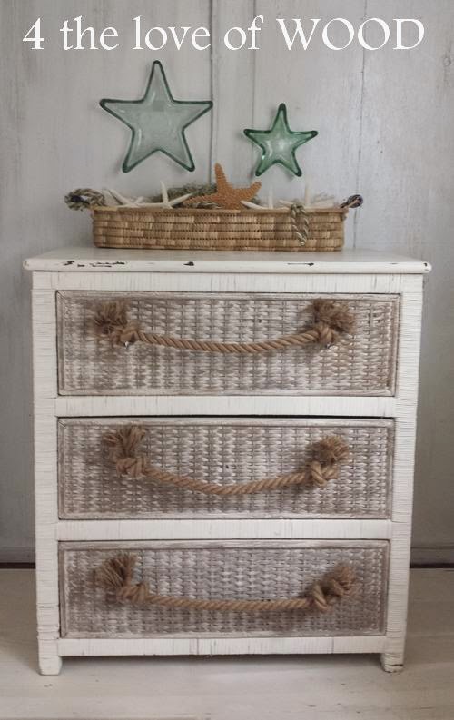 4 the love of wood BIG SOFT ROPE HANDLES nautical beach dresser