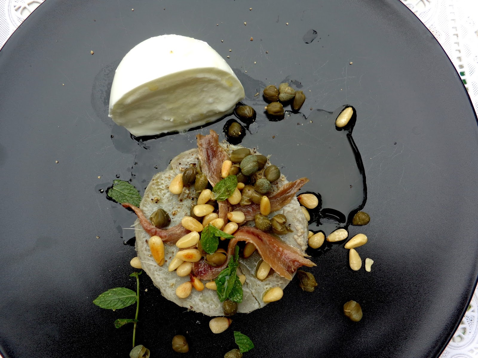 Wat ik gegeten heb Artisjokbodems met Burrata of Buffelmozzarella