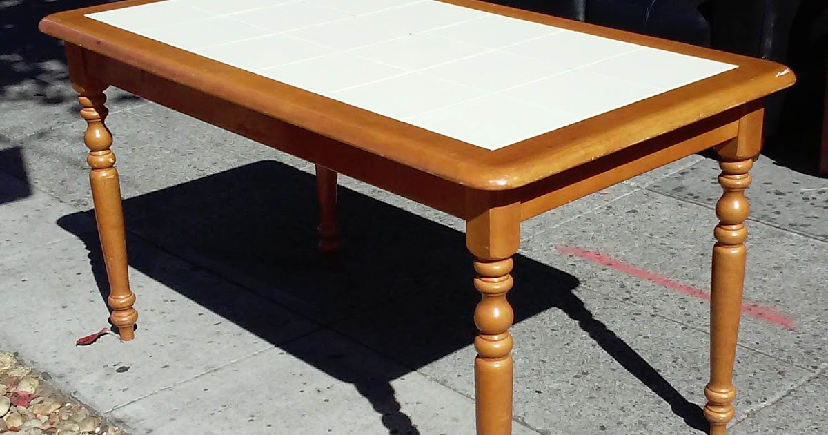 UHURU FURNITURE & COLLECTIBLES SOLD Tile Top Farm Table 60