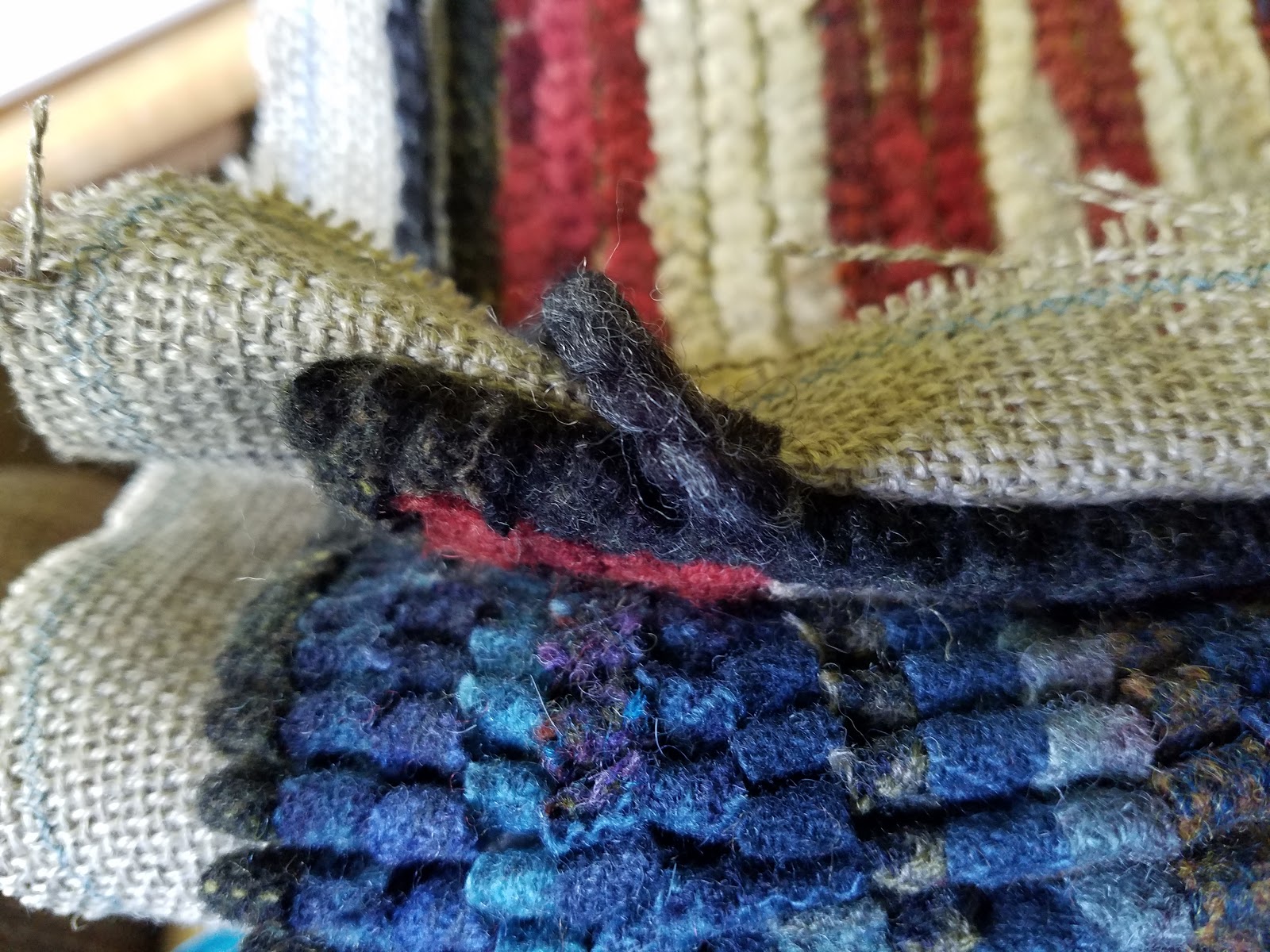 With Hook and Needle: Finishing a Small Rug