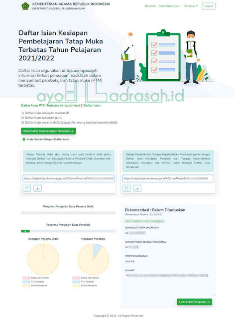 Tampilan laman Siapbelajar Kemenag