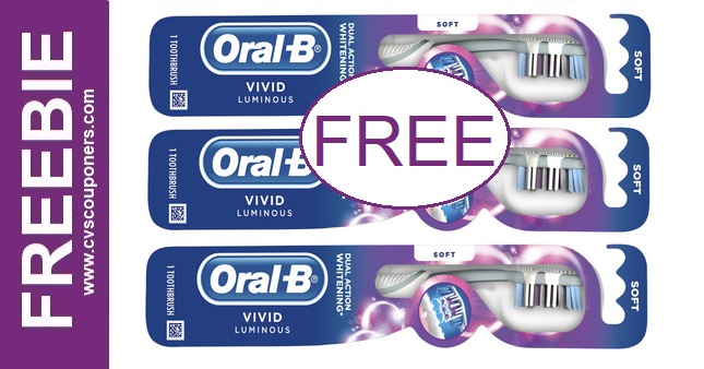 FREE Oral-B Vivid Luminous Toothbrushes at CVS 11-15-11-21 FREE Oral-B Vivid Luminous Toothbrushes at CVS 11-15-11-21