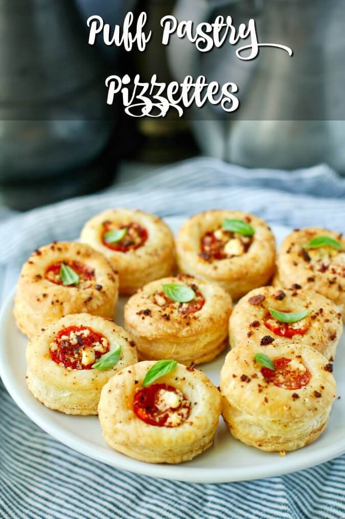 Puff Pastry Tomato and Goat Cheese Pizzettes