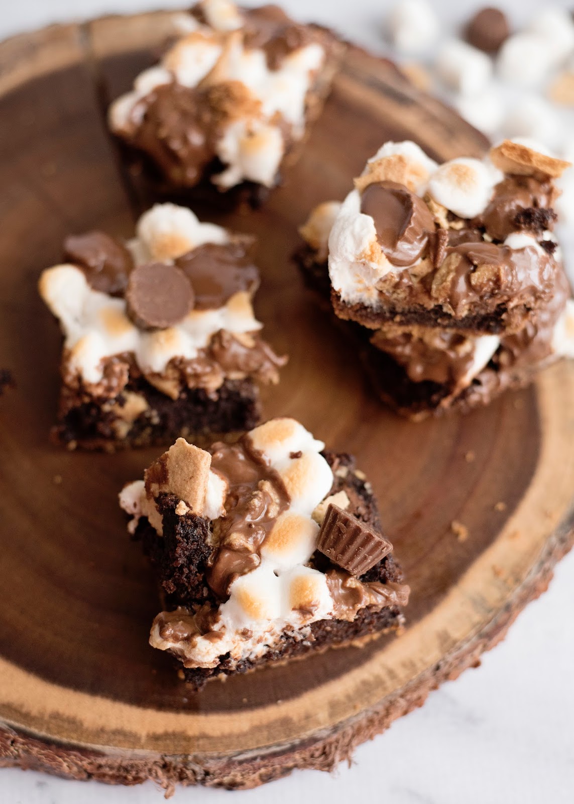 Peanut Butter Cup S'more Brownie Bars Recipe Rachel Teodoro