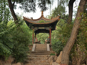 pavilion on hill at Wenying Park in Taiyuan
