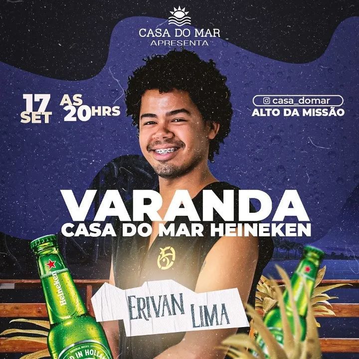 Sextou na Varanda Casa do Mar com Erivan Lima, na Praça da Missão