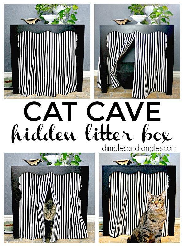 litter box cover, cat, hidden litter box, cat cave, 